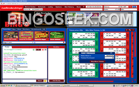Ladbrokes Bingo Lobby